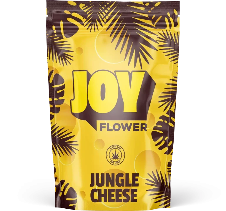 Fleur de CBD JUNGLE CHEESE, au parfum de vieux fromage et notes épicées, élevée en intérieur pour une qualité et une originalité exceptionnelles.